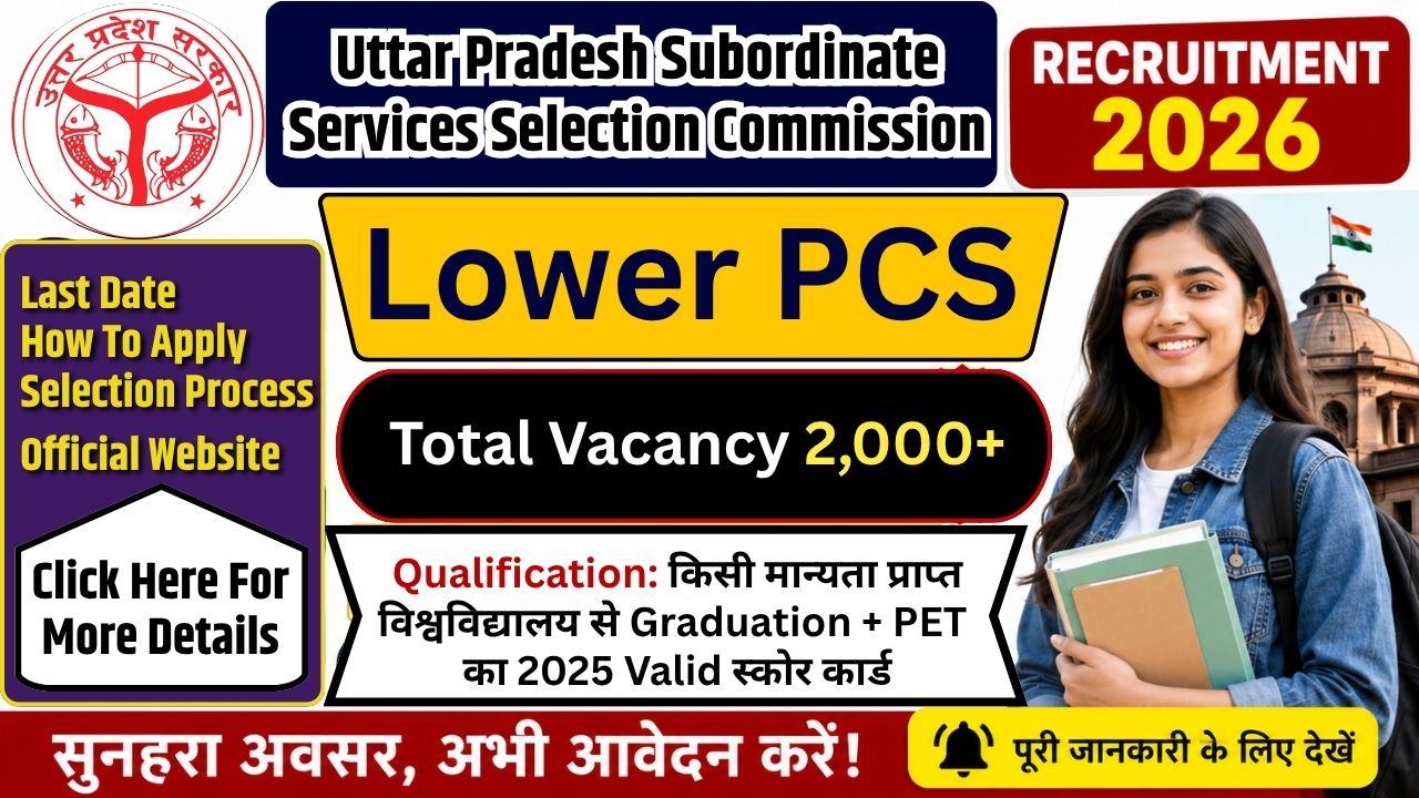 UPSSSC Lower PCS Recruitment 2026