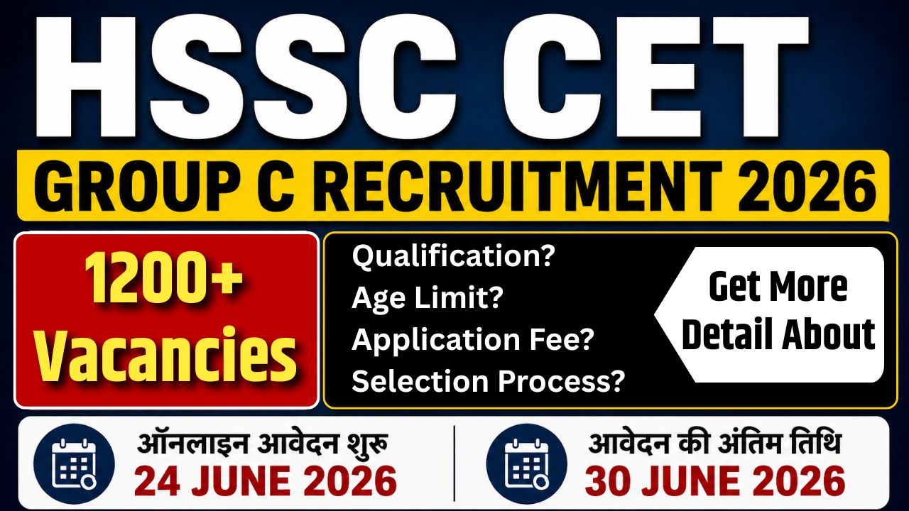 HSSC CET Group C Recruitment 2026