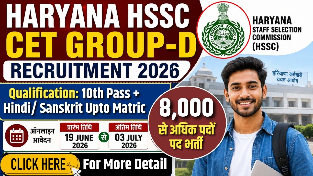 Haryana HSSC CET Group-D Recruitment 2026