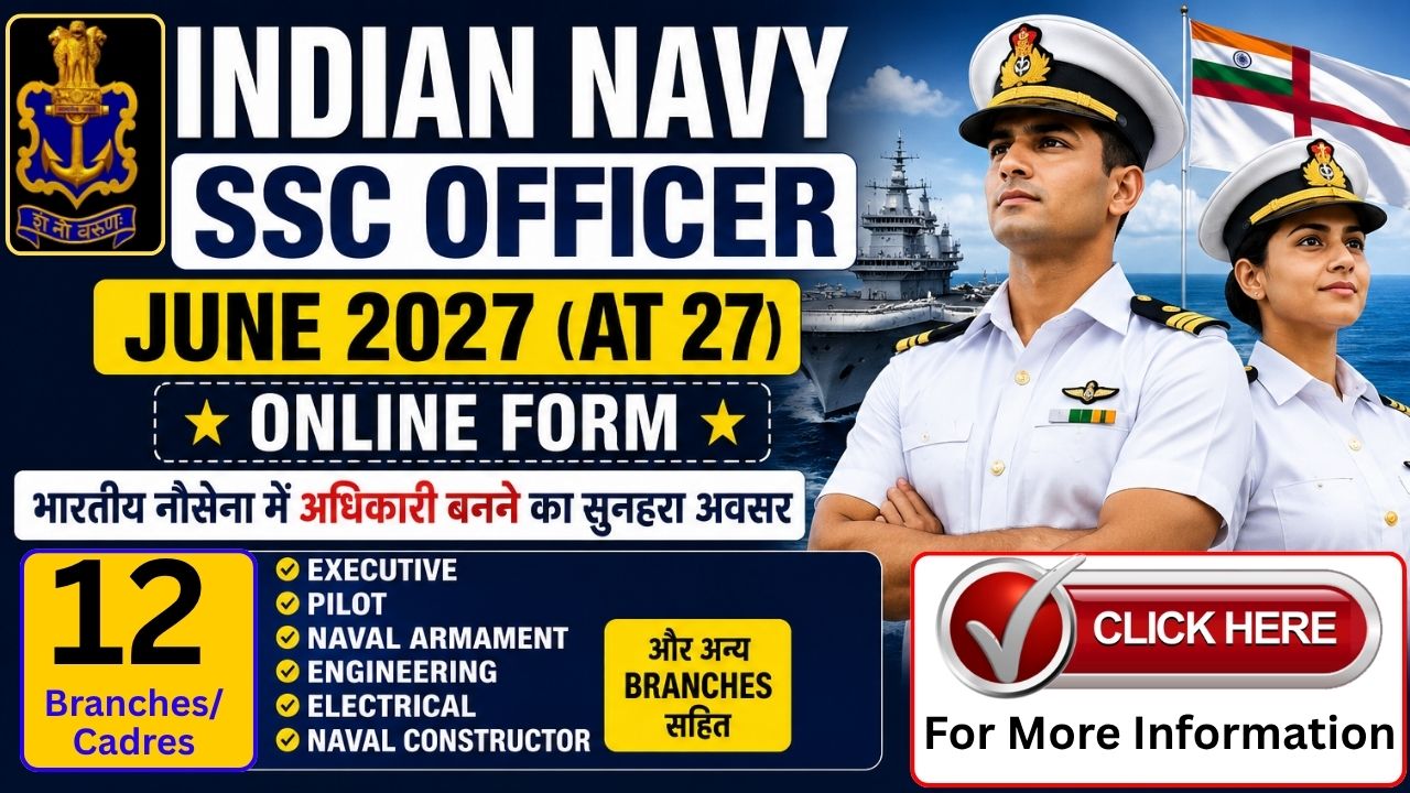 Indian navy ssc officer june 2027 Online Form