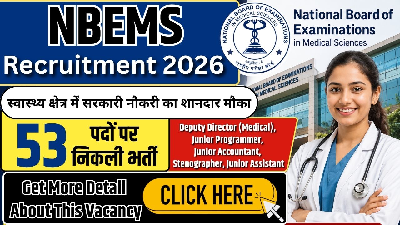 NBEMS Recruitment 2026