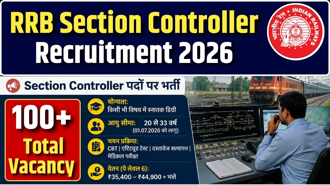 RRB Section Controller Recruitment 2026