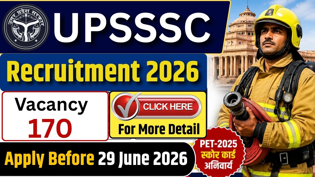 UPSSSC Vidhan Bhavan Fireman Recruitment 2026
