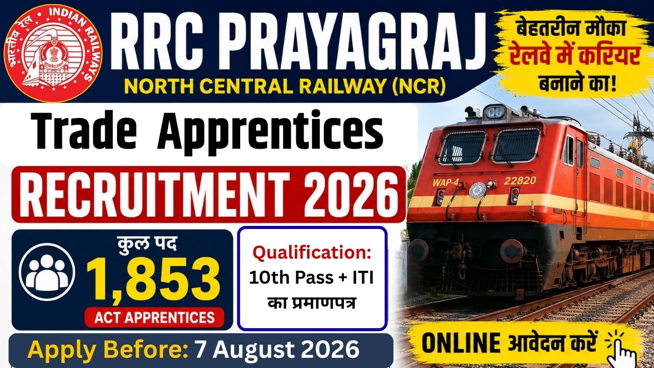 RRC Prayagraj Trade Apprentice Recruitment 2026