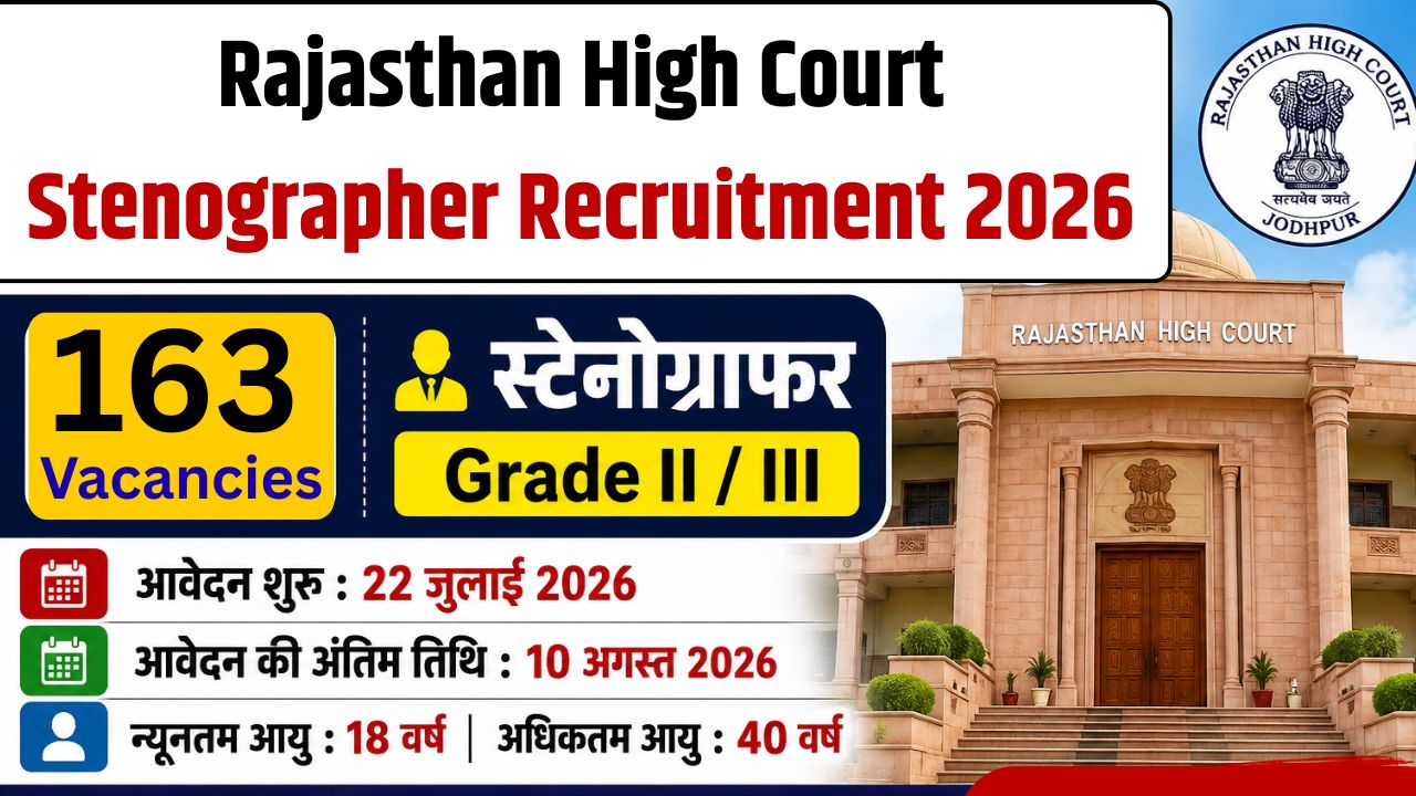 Rajasthan High Court Stenographer Recruitment 2026