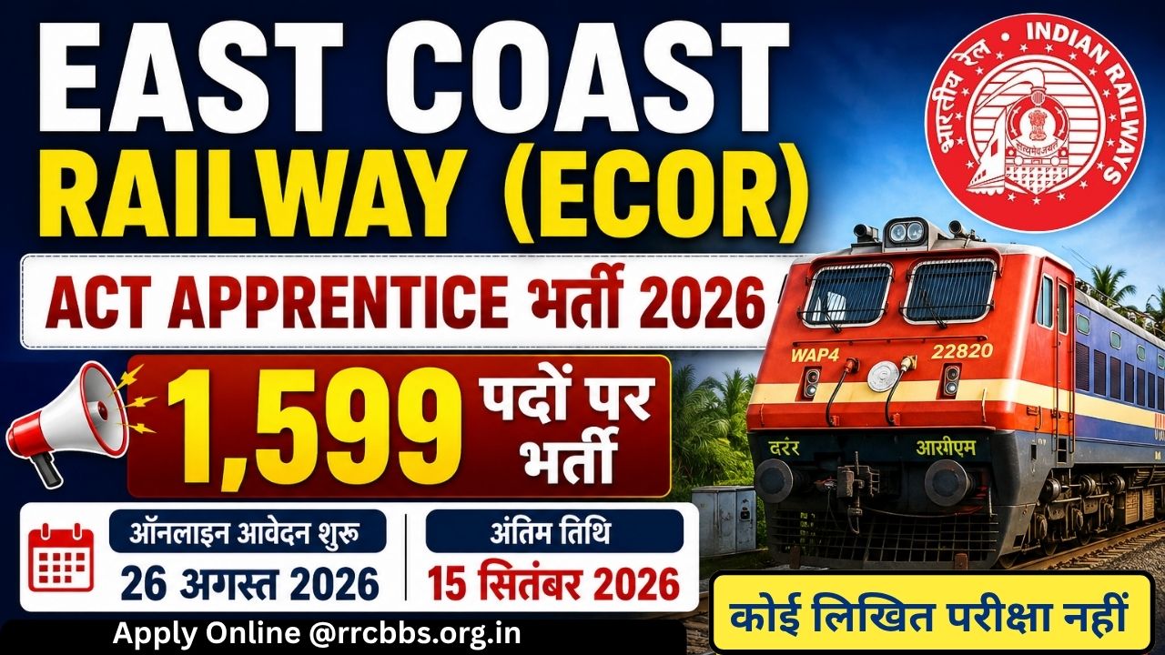East Coast Railway Act Apprentice Recruitment 2026