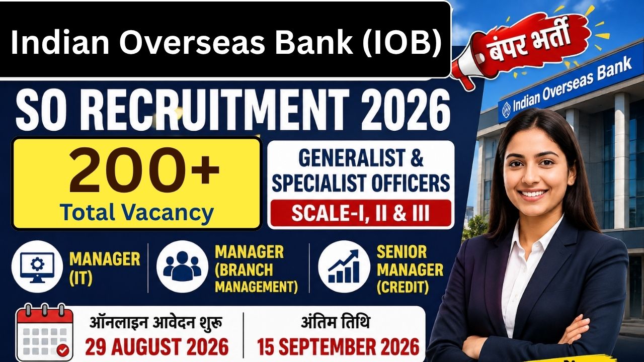 IOB SO Recruitment 2026