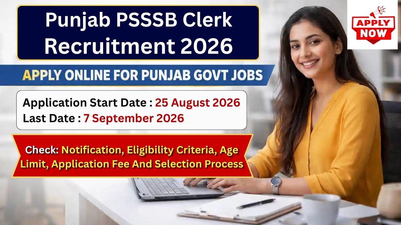 Punjab PSSSB Clerk Recruitment 2026