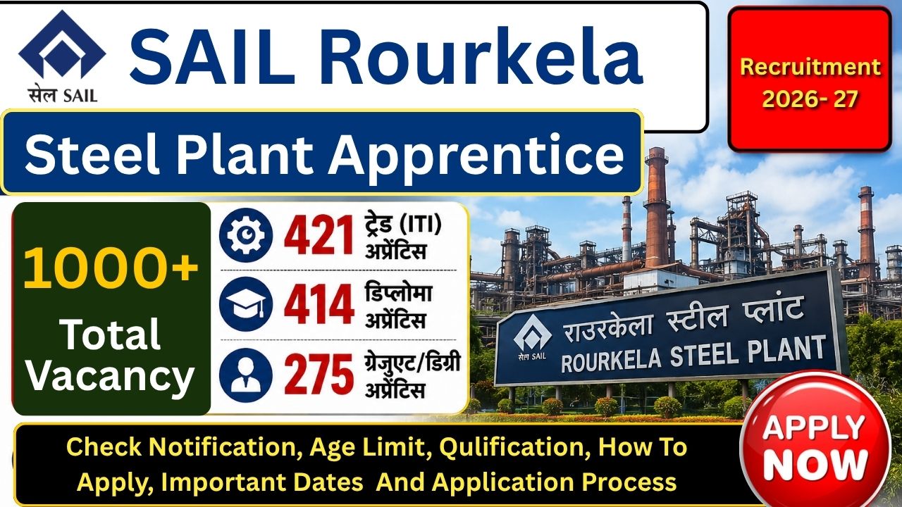 SAIL Rourkela Steel Plant Apprentice Recruitment 2026