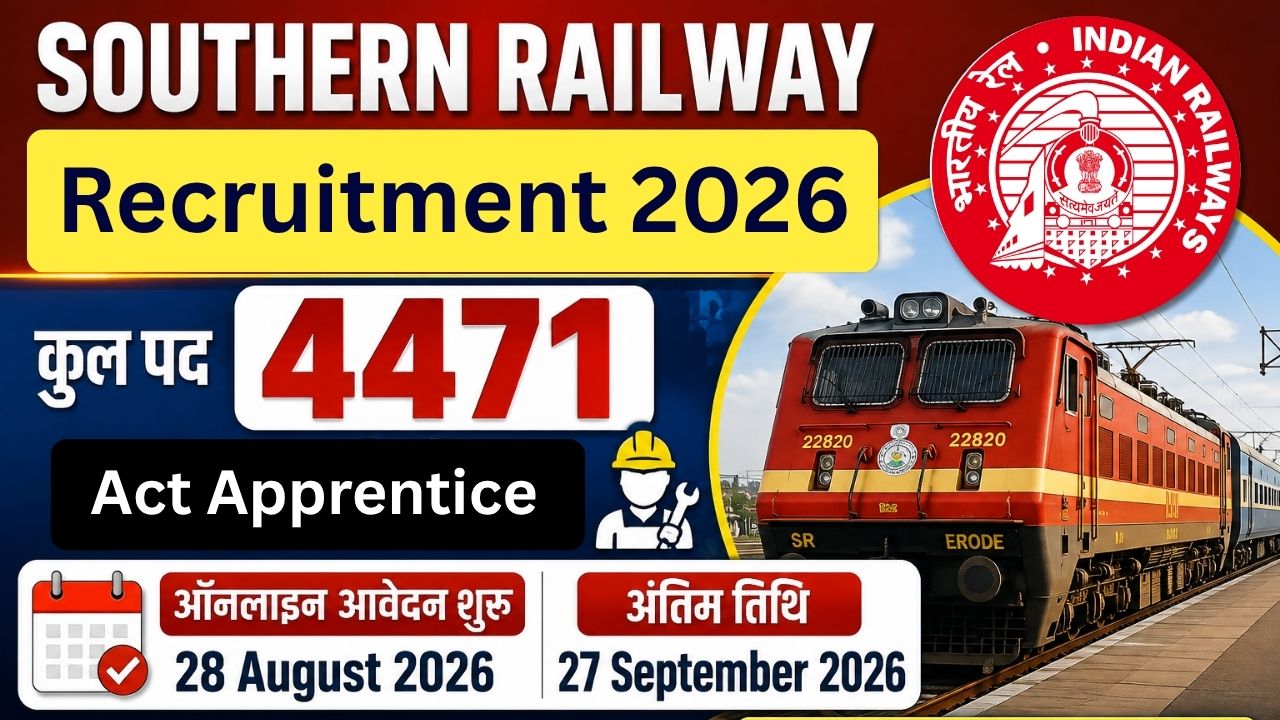 Southern Railway Apprentice Recruitment 2026