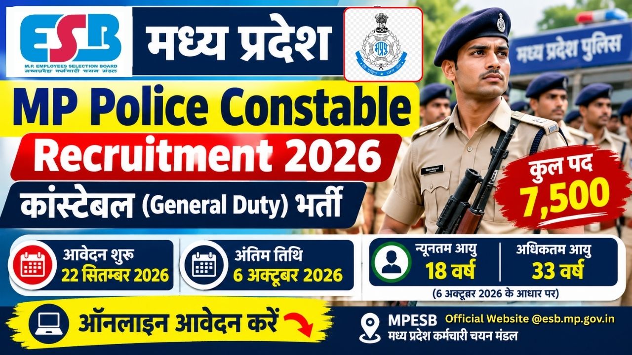 MP Police Constable Recruitment 2026