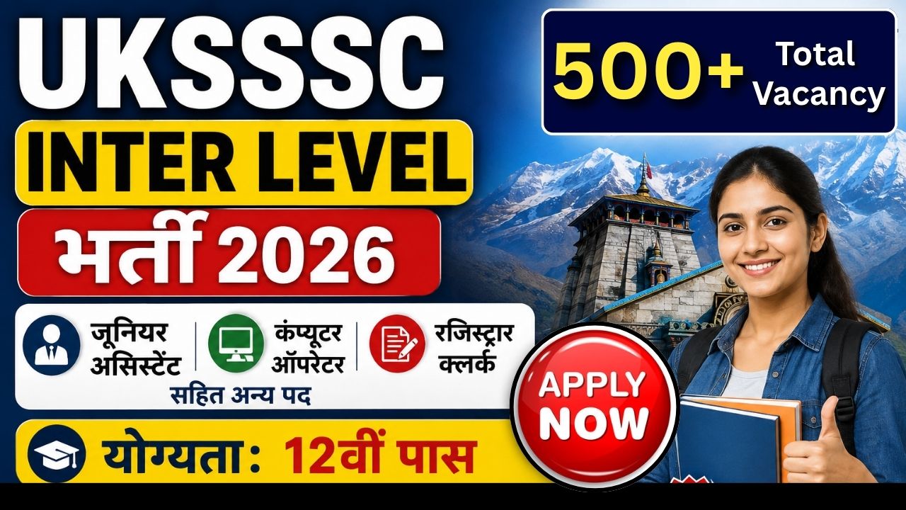 UKSSSC Inter Level Recruitment 2026